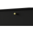 Komoda z szufladami loft TALLY 2-drzwiowa czarny mat, stelaż złoty metal
